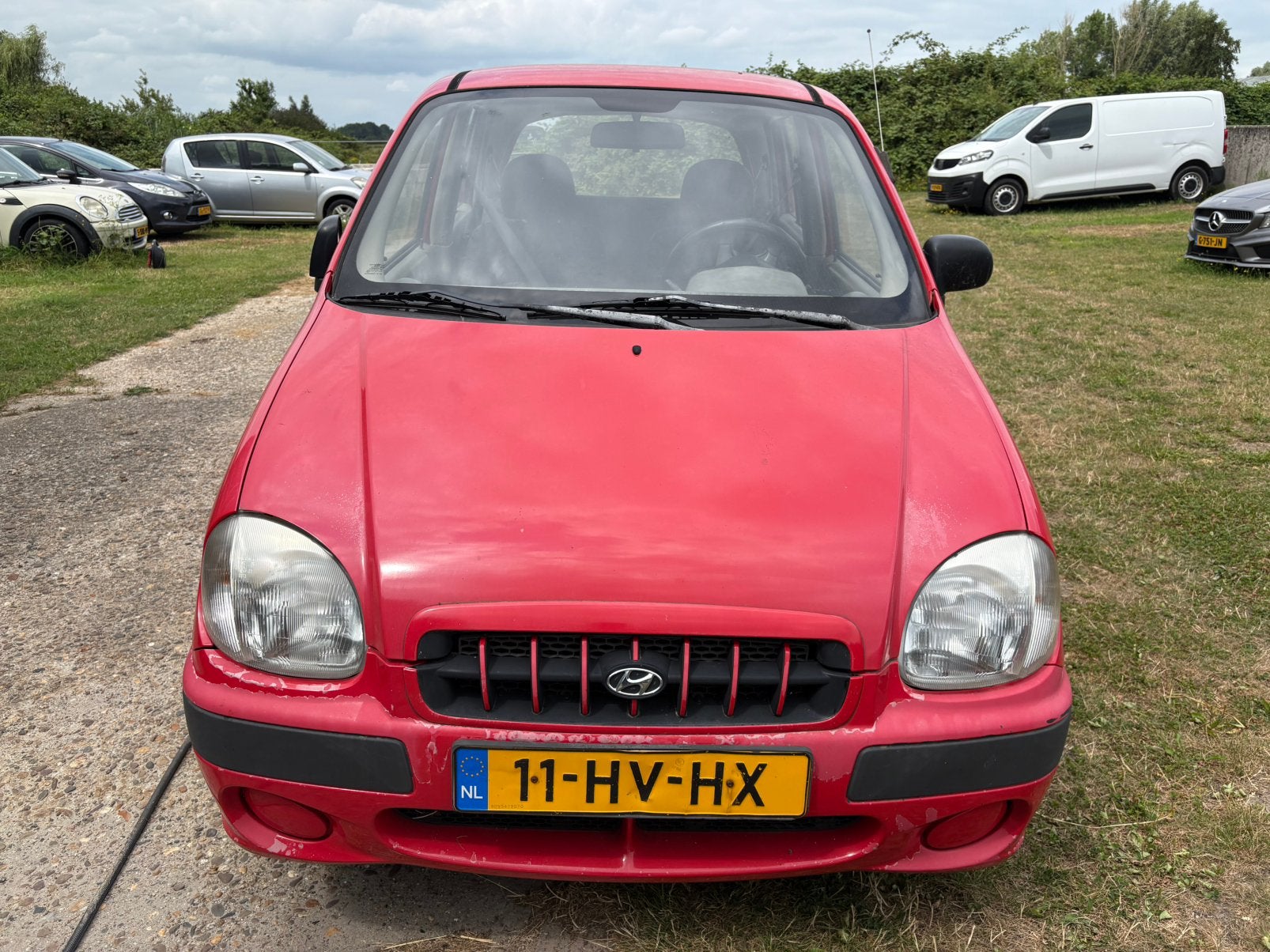 Hyundai Atos 1.0 I 2002 Rood, Auto's, Voorwielaandrijving, 4 cilinders, Origineel Nederlands, Bedrijf