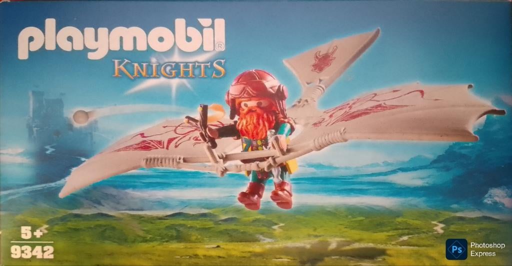 Knights Dwergzweefvlieger 9342, Kinderen en Baby's, Speelgoed | Playmobil, Ophalen of Verzenden, Zo goed als nieuw, Complete set
