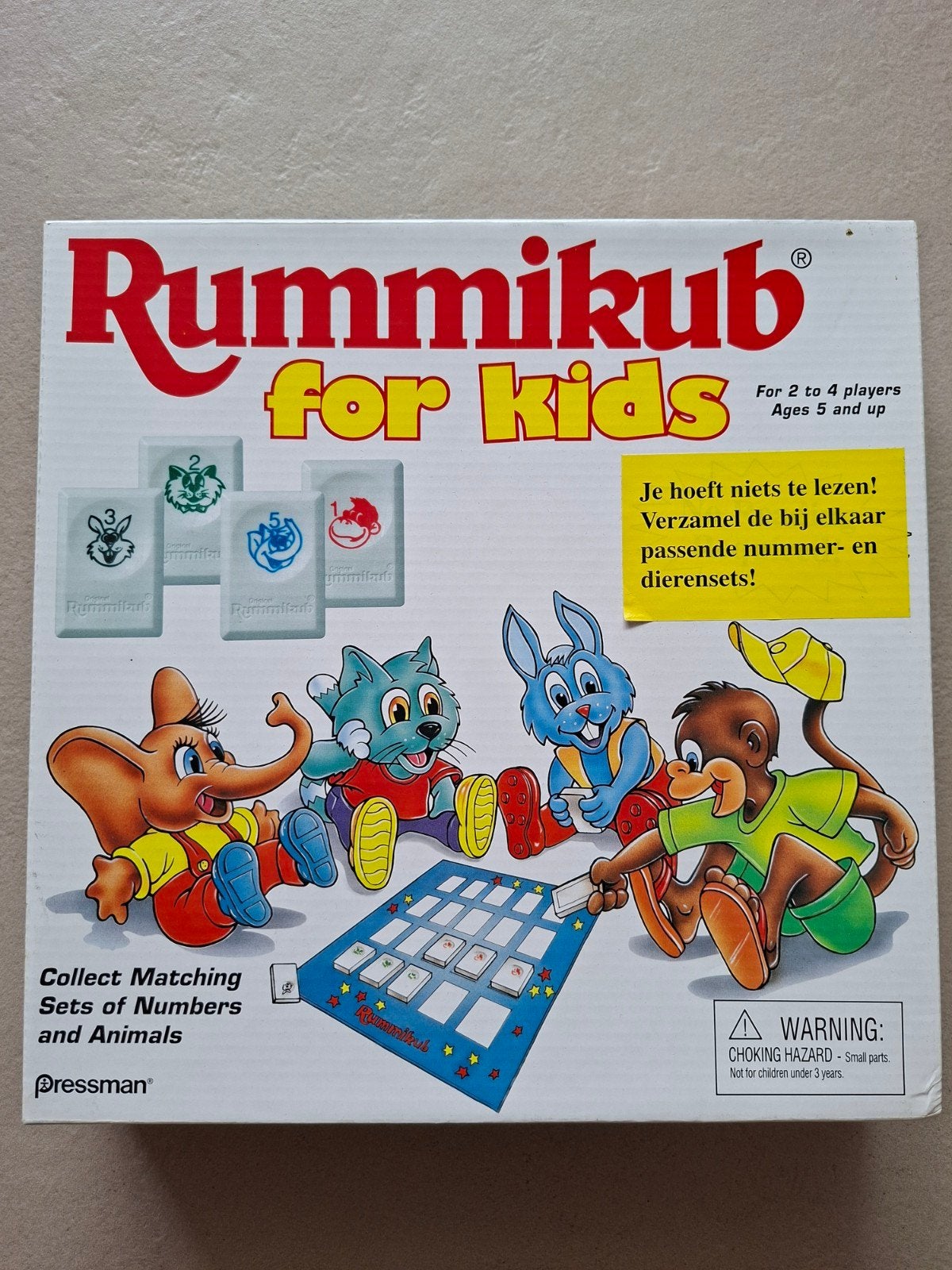 Rummikub for Kids - Leuk familiespel voor jonge spelers, Een of twee spelers, Ophalen, Gebruikt, Pressman