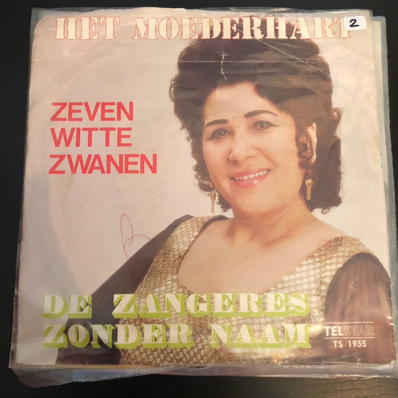 Zangeres Zonder Naam - Het Moederhart / Zeven Witte Zwanen, Ophalen of Verzenden, Gebruikt, Overige formaten, Levenslied of Smartlap