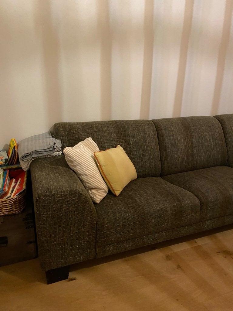 GRATIS: Ruime hoekbank met chaise longue (rechts), Ophalen, 250 tot 300 cm, Gebruikt, Hoekbank