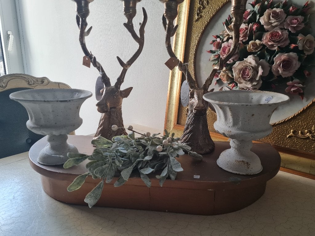 Old look metalen bloempotjes p/st 8.95, Heikant 21 Kaatsheuvel, Belle Vieille Brocante, Ophalen of Verzenden, Jolandamonsieurs@gmail.com