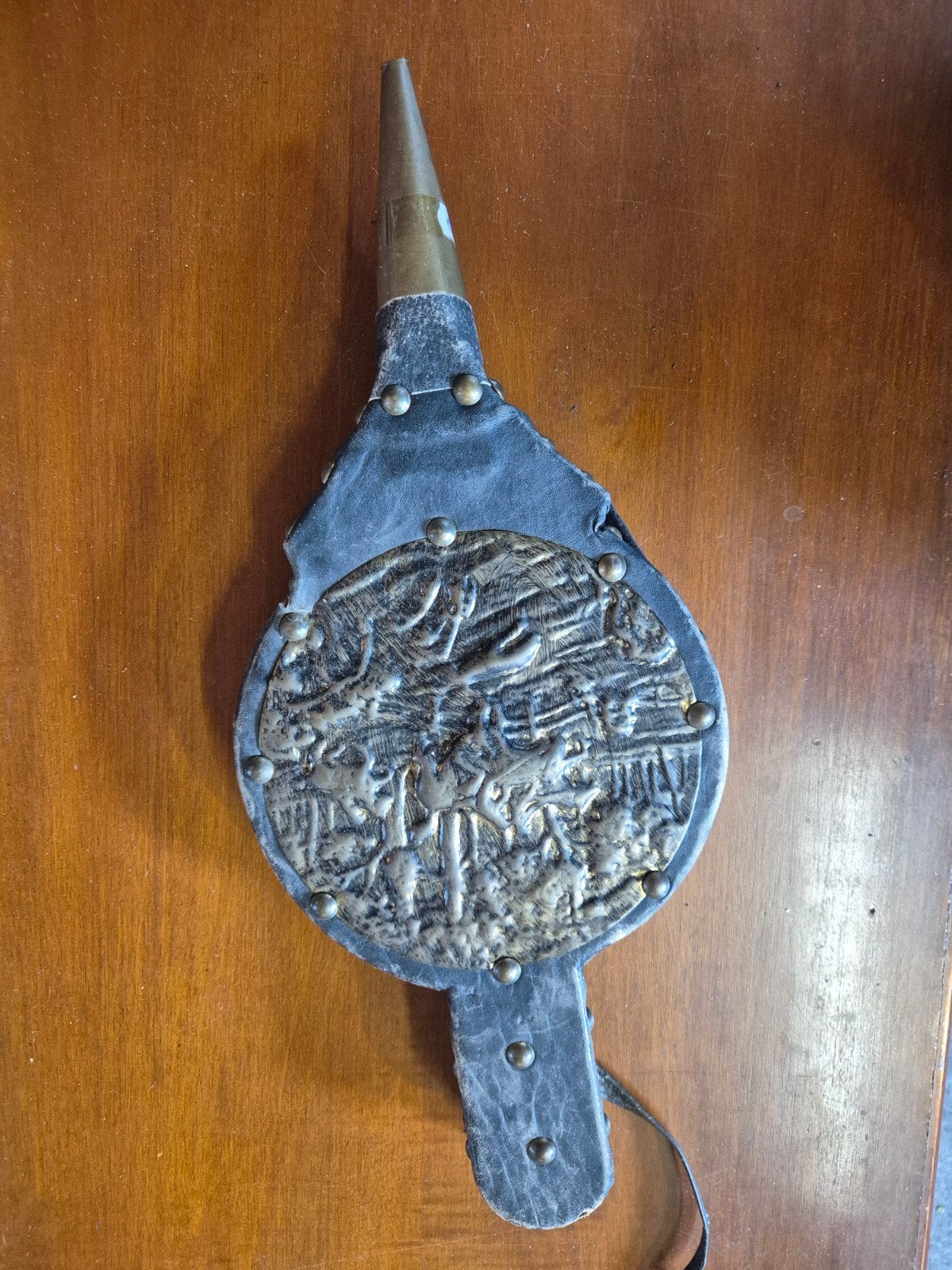 Antieke blaasbalg met reliëfdecoratie, Ophalen of Verzenden