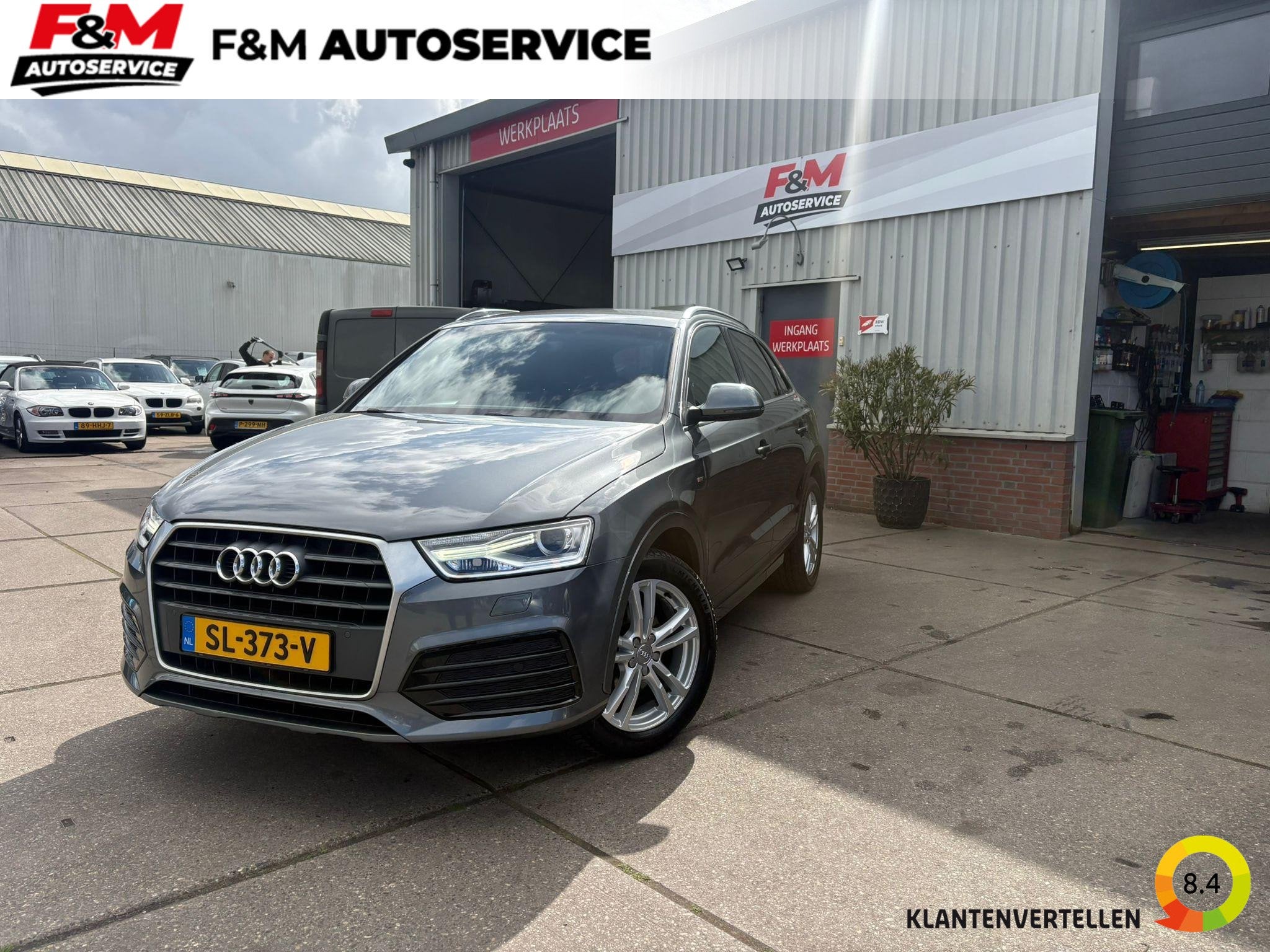Audi Q3 1.4 TFSI CoD Sport S Line Edition Clima, stoelverwar, 1380 kg, 4 cilinders, 150 pk, Leder en Stof