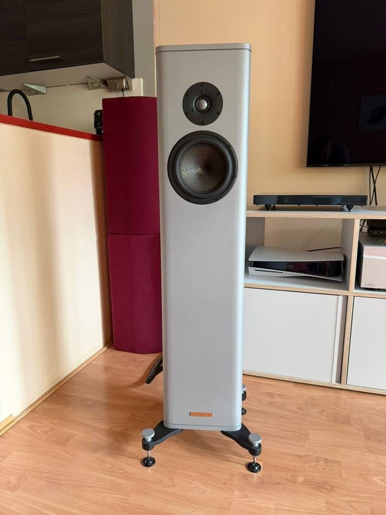 Magico S1 - Matgrijs - met originele grills, Gebruikt, 120 watt of meer, Front, Rear of Stereo speakers, Ophalen