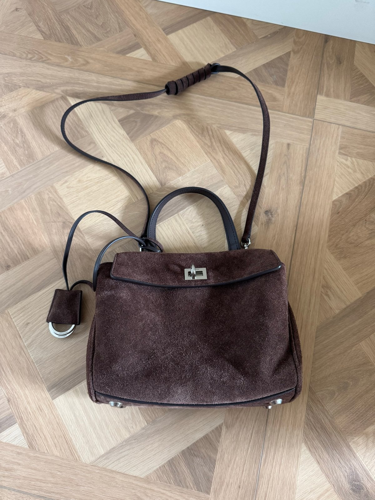 Rodeo Bag Tas Suede Dark Brown Espresso Mini, Sieraden, Tassen en Uiterlijk, Ophalen, Zo goed als nieuw, Bruin, Handtas