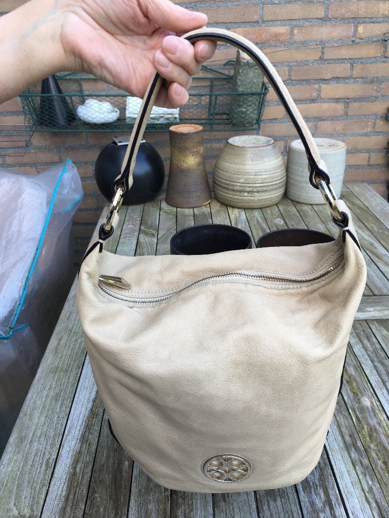 Leren Coccinelli designer tas, Sieraden, Tassen en Uiterlijk, Tassen | Damestassen, Ophalen of Verzenden, Zo goed als nieuw, Bruin
