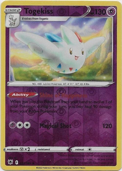Astral Radiance,  Togekiss [reverse] 57/196, Verzenden, Nieuw, Losse kaart