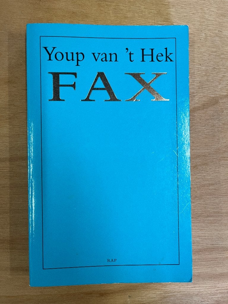 boek: 	Fax,	Youp van 't Hek, Ophalen of Verzenden, Zo goed als nieuw, Youp van 't Hek, Cabaret