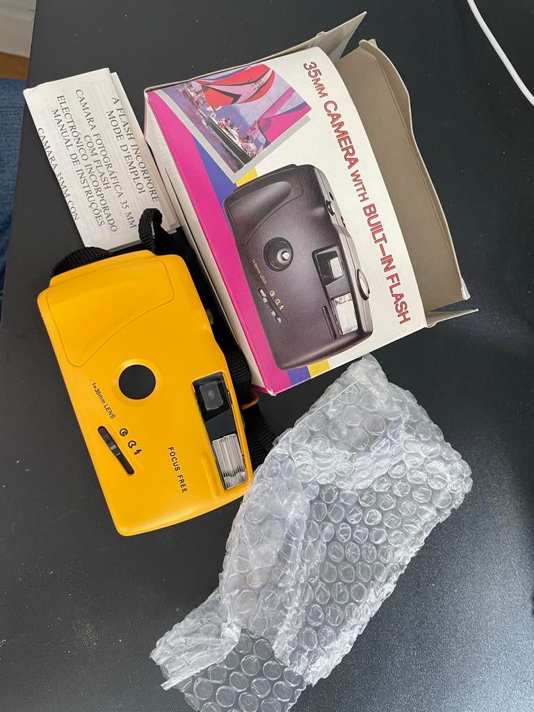 Vintage 35mm camera met flitser NIEUW, Audio, Tv en Foto, Fotocamera's Analoog, Ophalen of Verzenden, Zo goed als nieuw, Compact