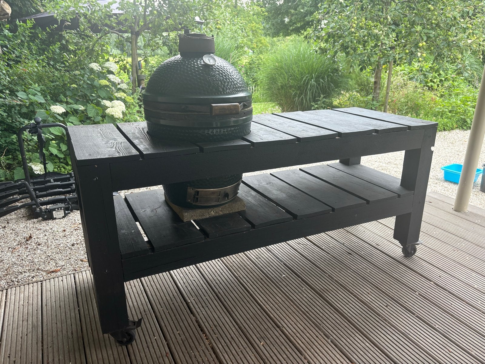 Buitenkeuken meubel voor Big Green Egg (zonder Egg), Ophalen, Gebruikt, Rechthoekig, Hout