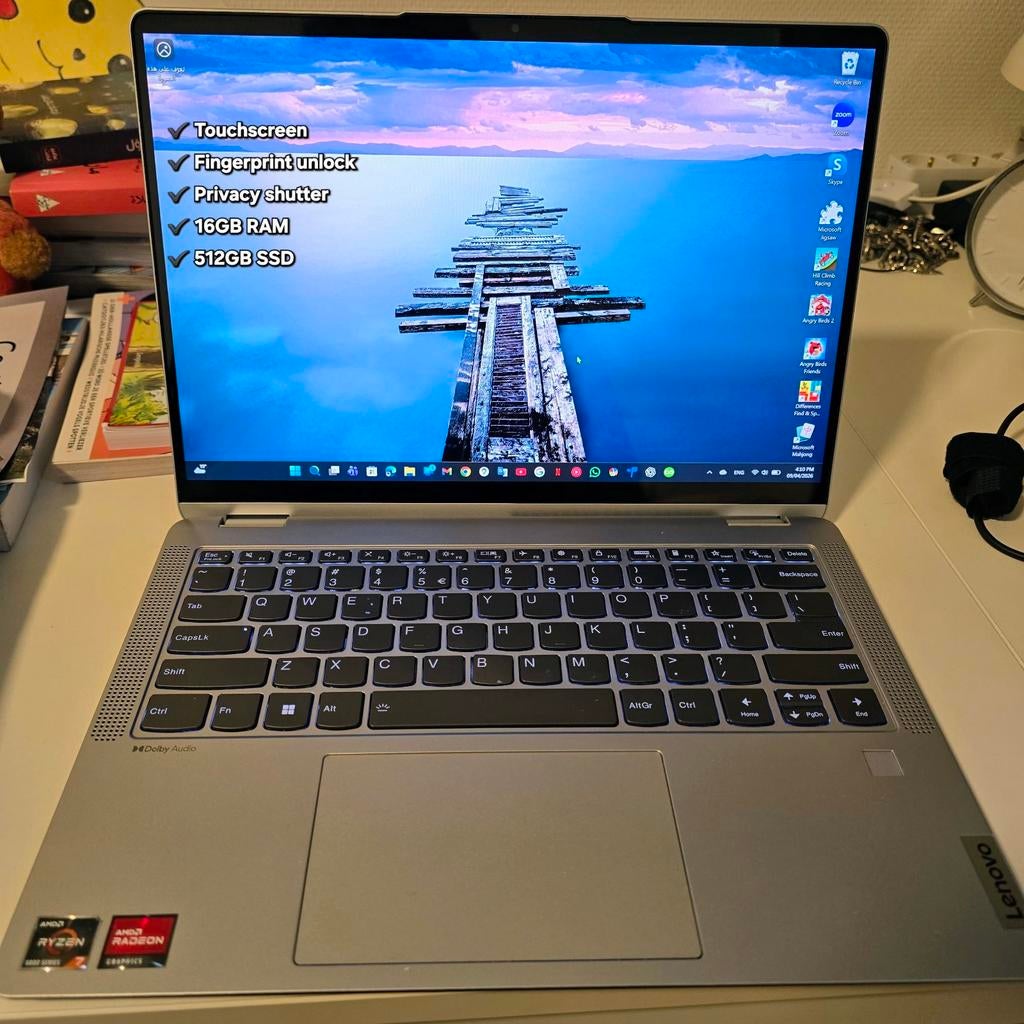 Lenovo IdeaPad Flex 5, Computers en Software, Windows Laptops, Ophalen, Qwerty, AMD Ryzen 5, Zo goed als nieuw