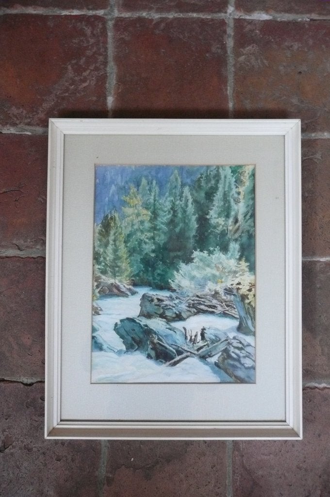 schilderij bergbeek Martha Felsenreich (Oostenrijk) RARE, Antiek en Kunst, Ophalen, Klassiek, Landschap