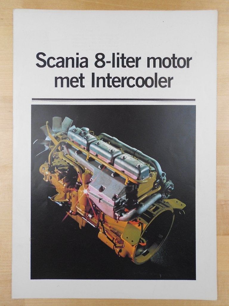 Scania 8 Liter Intercooler Motor Brochure 1982 82 T82 P82, Ophalen of Verzenden, Zo goed als nieuw, Overige merken, Scania