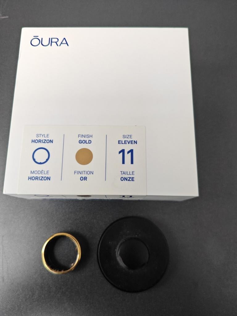 Oura Ring 3 Horizon Goud Maat 11 - Gebruikt., Oura, Ophalen of Verzenden, Zo goed als nieuw, Waterdicht