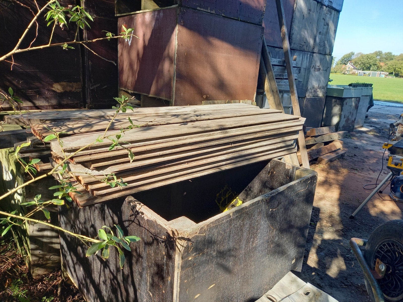 azobe beschoeiingsdelen 24 stuks, Ophalen, Gebruikt, 25 tot 50 mm, Plank
