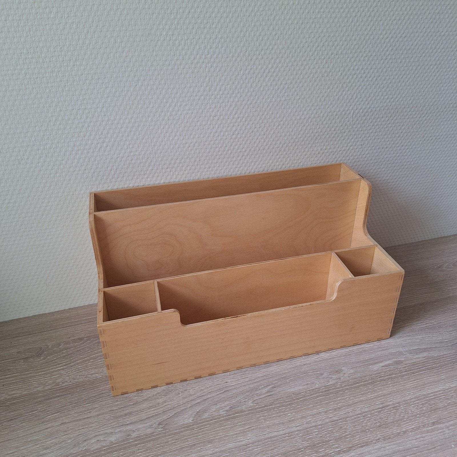 Vintage houten Ikea bureau organizer , Lectuurbak, Ophalen of Verzenden, Zo goed als nieuw, Hout