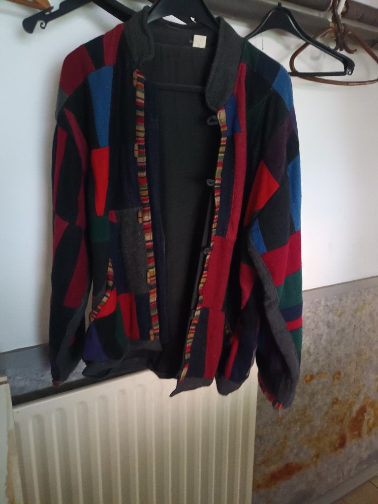 vintage jas, Kleding | Dames, Jassen | Winter, Meerkleurig, Maat 42/44 (L), Ophalen of Verzenden, Onbekend