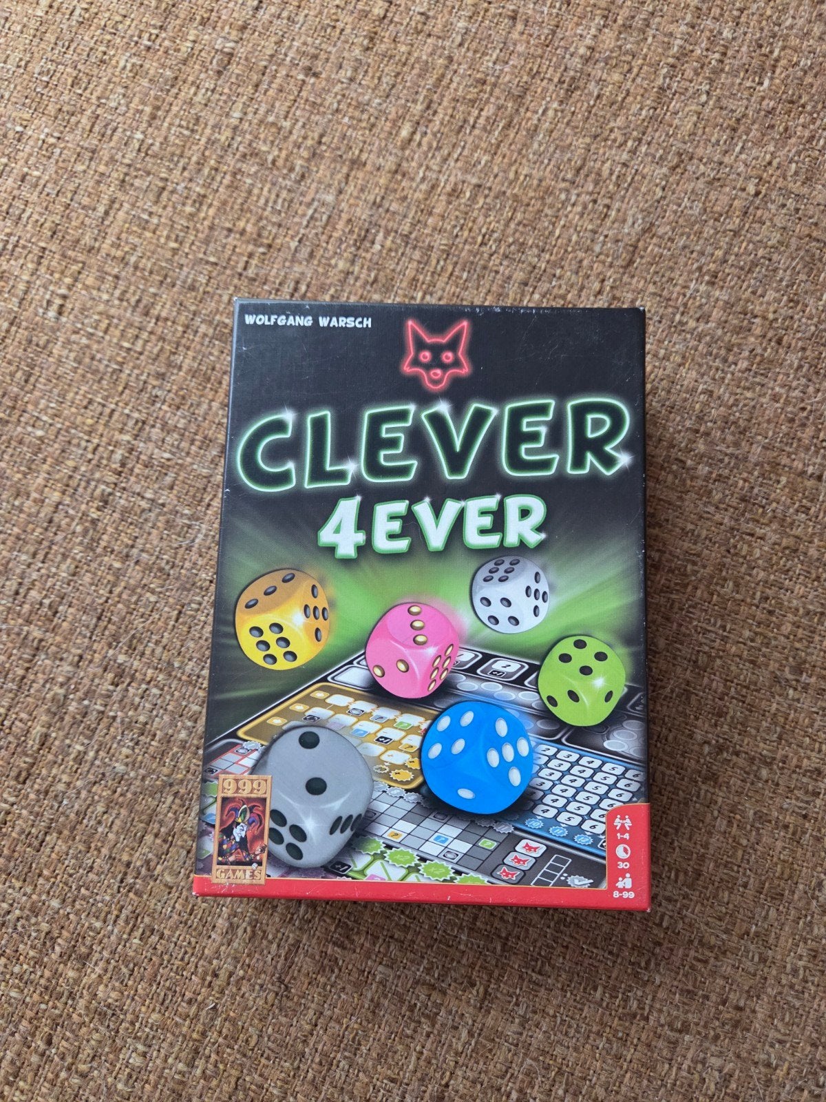Clever 4Ever dobbelspel van Wolfgang Warsch, Een of twee spelers, Ophalen of Verzenden, Zo goed als nieuw, 999 Games