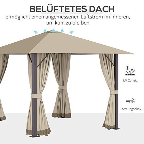 Outsunny Paviljoen 3x3m -  in doos, Tuin en Terras, Ophalen, Minder dan 4 meter, Zo goed als nieuw, Paviljoen