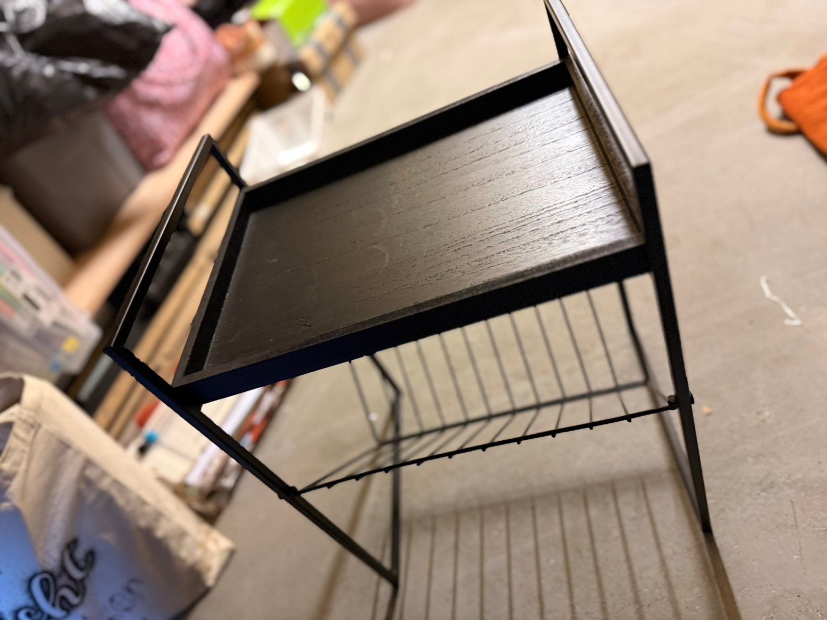 Tijdschriftentafeltje / bijzettafeltje, Minder dan 55 cm, Gebruikt, Rechthoekig, Ophalen