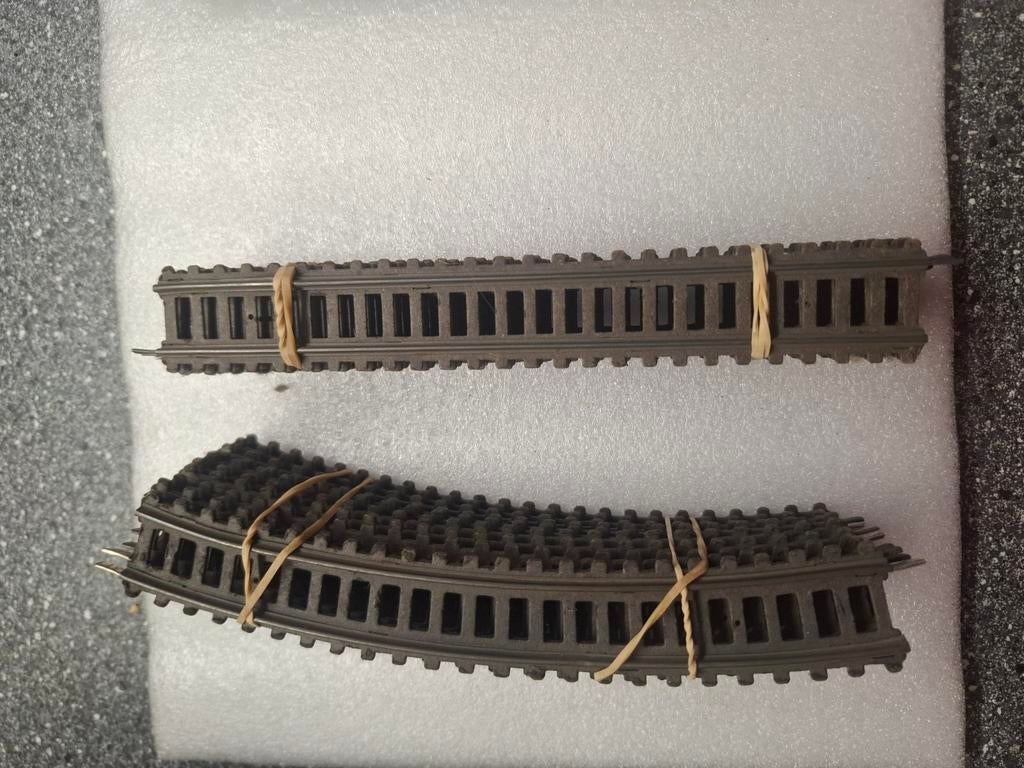 Oude fleischmann rails in ho, Gebruikt, Gelijkstroom, Fleischmann, Rails