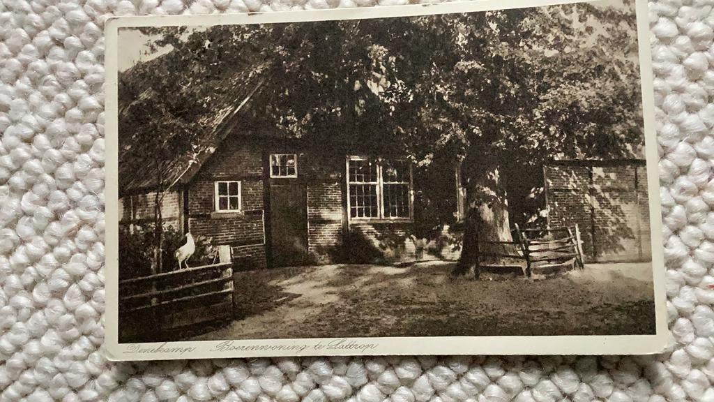 Ansichtkaart Denekamp Boerenwoning te Lattrop 1929. 963, Ophalen of Verzenden, 1920 tot 1940, Gelopen, Overijssel