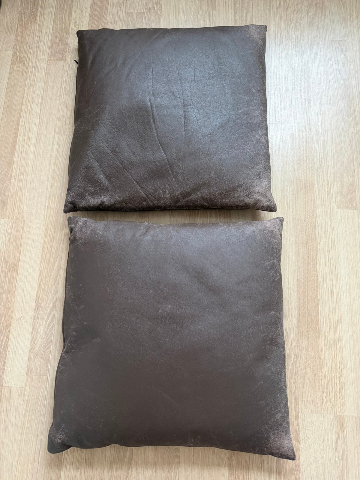 Leren kussen 45x45, Ophalen of Verzenden, Gebruikt, Vierkant