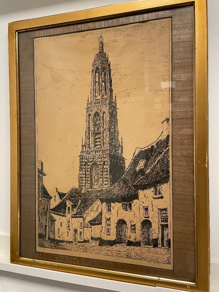 Curenatoren te Rhenen, grote ets door Joh. LeRoy, Antiek en Kunst, Ingelijst, Ets, Ophalen of Verzenden, 36 cm