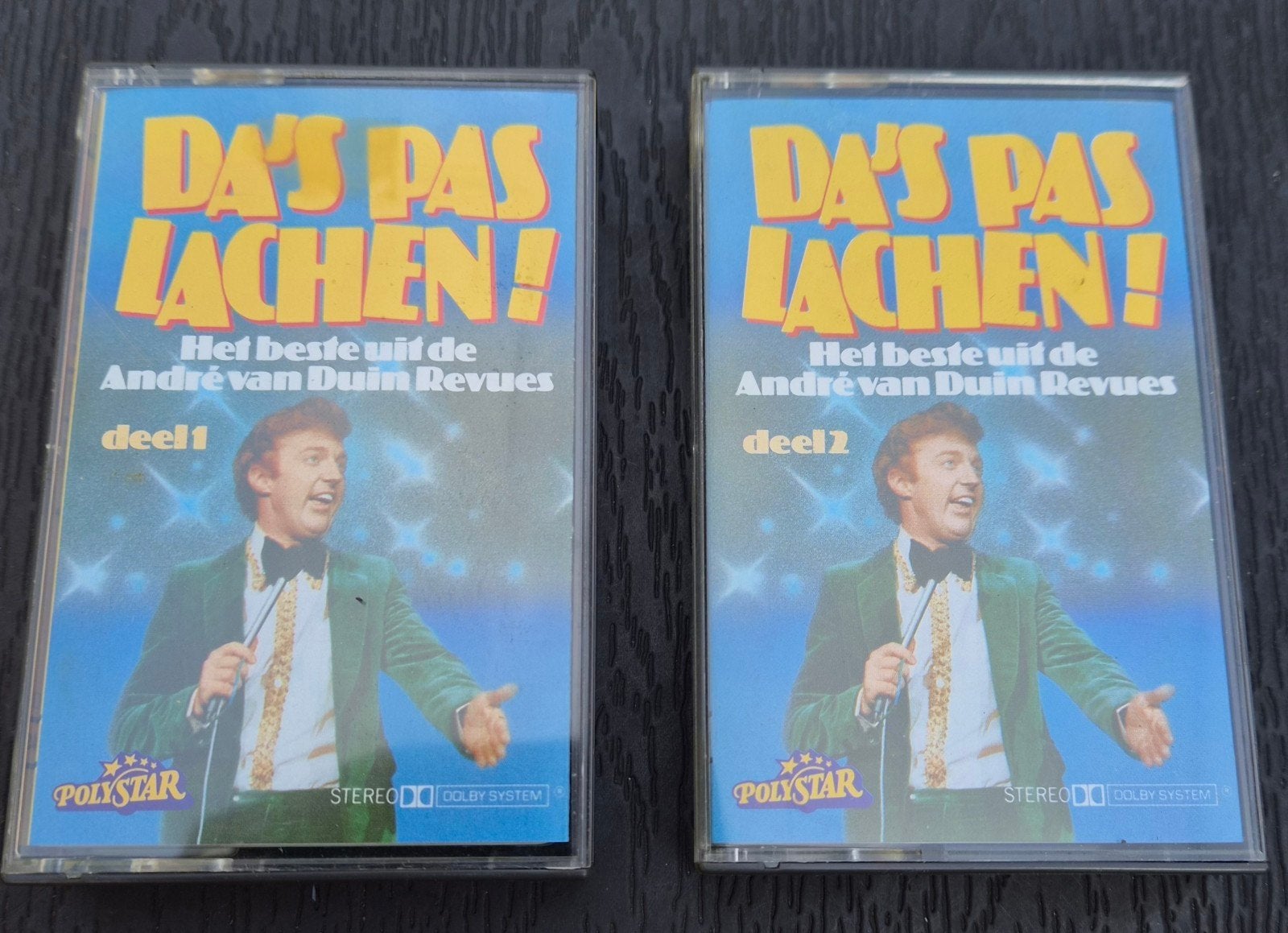 2 cassette bandjes Andre van Duin Da's pas lachen, Ophalen, Gebruikt, Nederlandstalig, 1 bandje