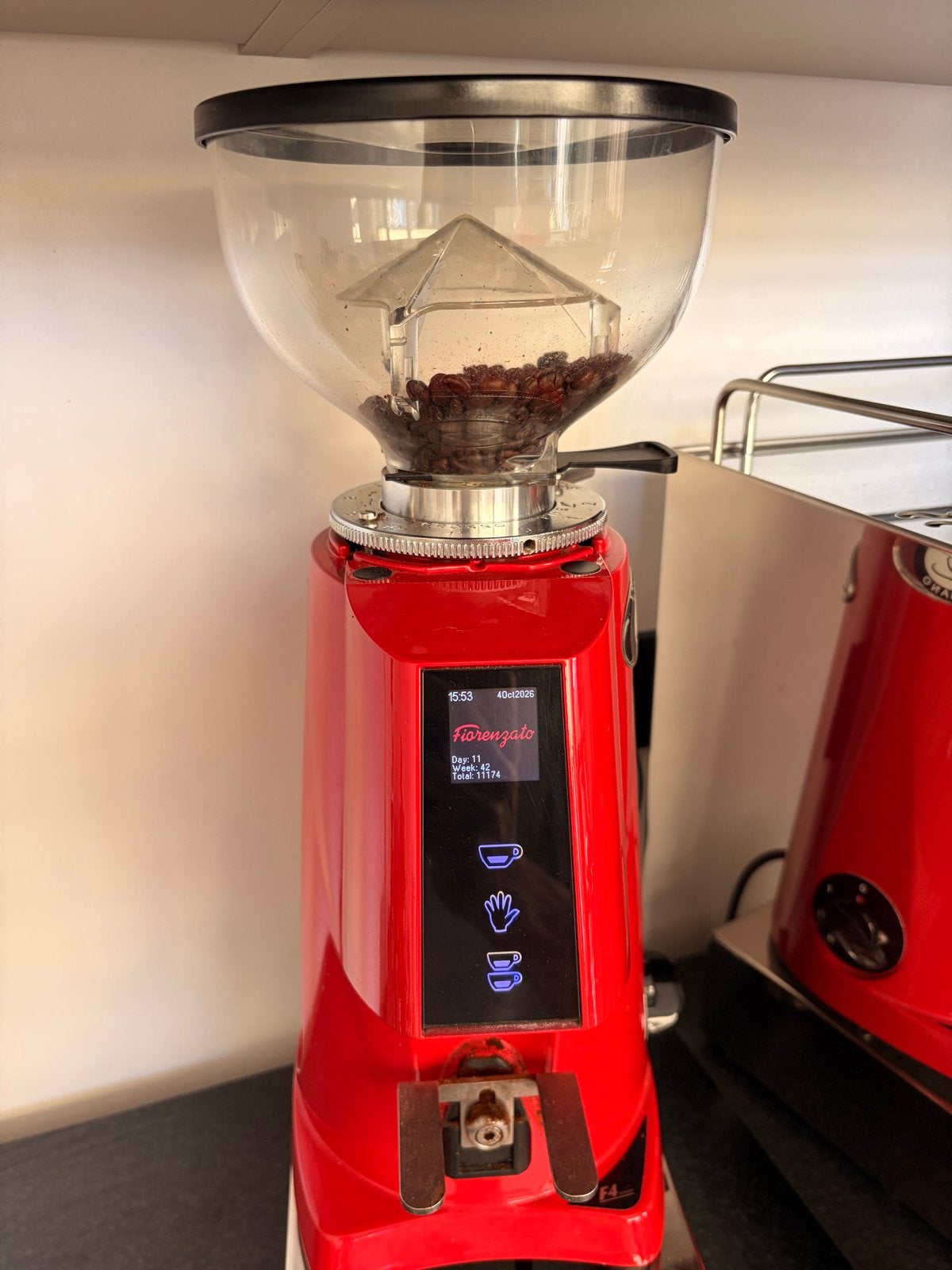 Fiorenzato F4 E koffiemolen / coffee Grinder, Overige modellen, 10 kopjes of meer, Zo goed als nieuw, Koffiebonen