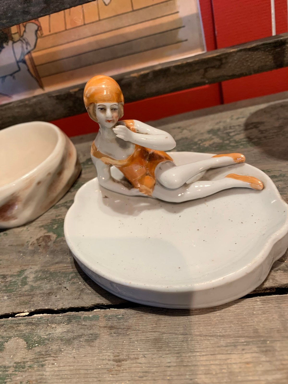 Originele bathing beauty  flapper half doll, Ophalen of Verzenden