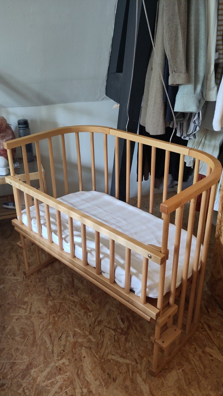 Babybay cosleeper van hout, Kinderen en Baby's, Ophalen, Gebruikt, Minder dan 140 cm, Matras