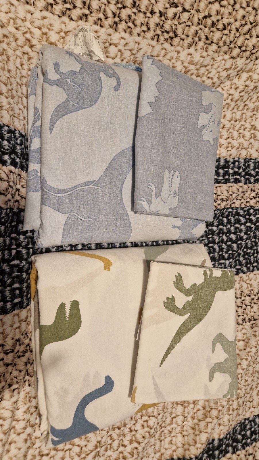 IKEA Dekbedovertrek met dinosaurusprint - Zo goed als nieuw, Ophalen, Eenpersoons, Meerkleurig, Dekbedovertrek