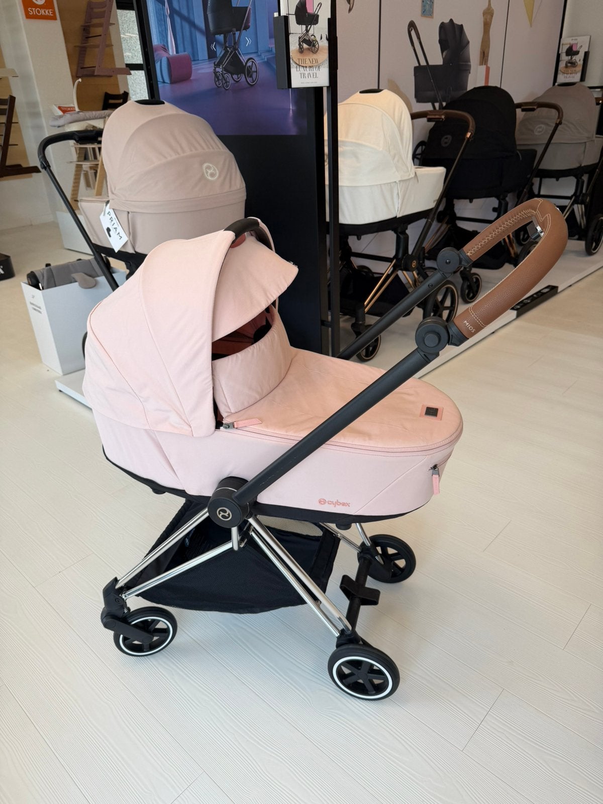 Showmodel Cybex Mios Peach Pink - Chrome Brown, Ophalen, Zo goed als nieuw