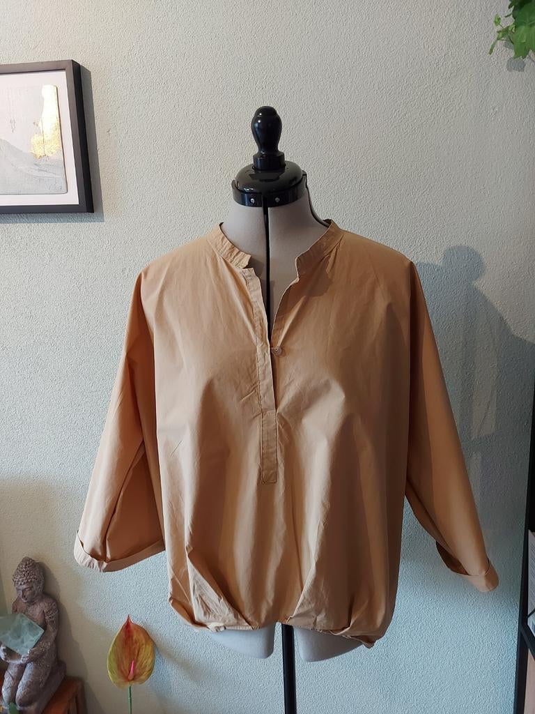 Humanoid beige katoenen blouse - Maat L, Kleding | Dames, Humanoid, Verzenden, Beige, Maat 42/44 (L)