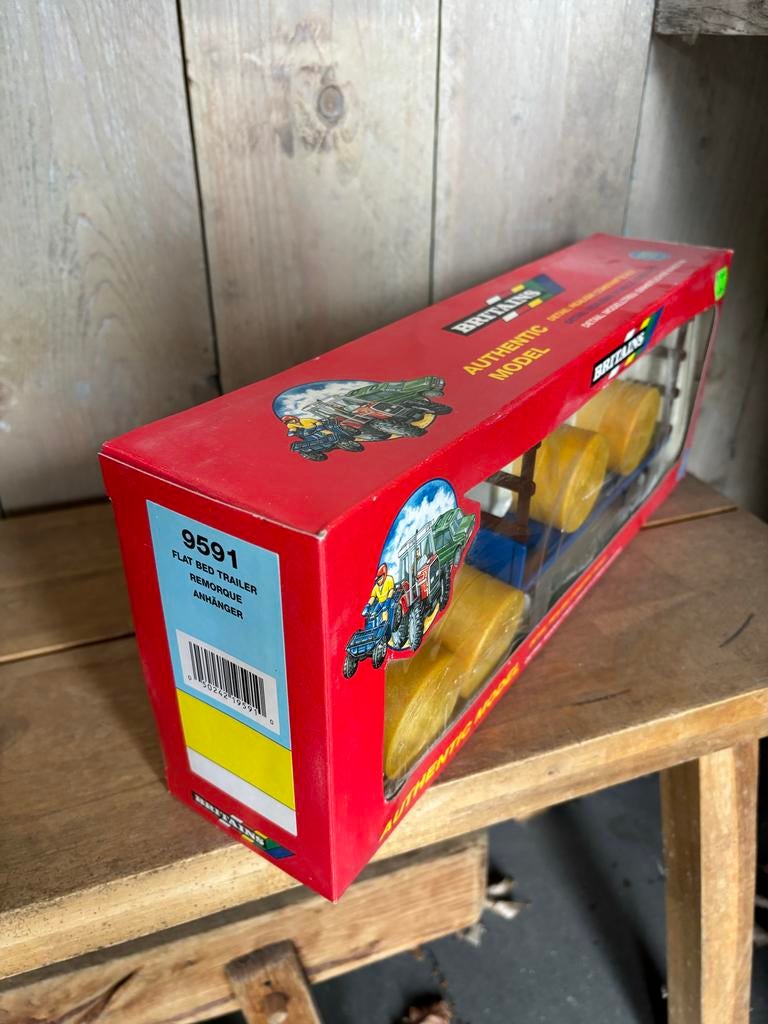 Britains 9591 Flat Bed Trailer Remorque Anhänger - Nieuw, Ophalen of Verzenden, Zo goed als nieuw