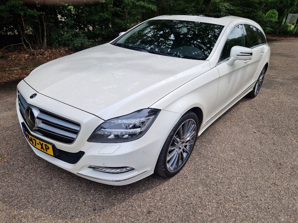 Mercedes-Benz CLS 350 Blue Eff.shbr Aut7 2013 Wit Met, Auto's, Mercedes-Benz, Automaat, Achterwielaandrijving, Zwart, Wit