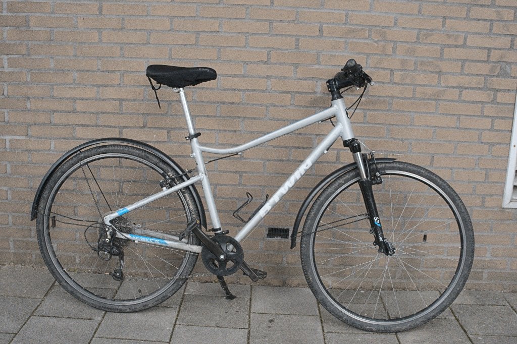 Toerfiets Btwin Riverside 500 + spatborden + zadelkussen, Gebruikt, Vering, Velgrem, Ophalen