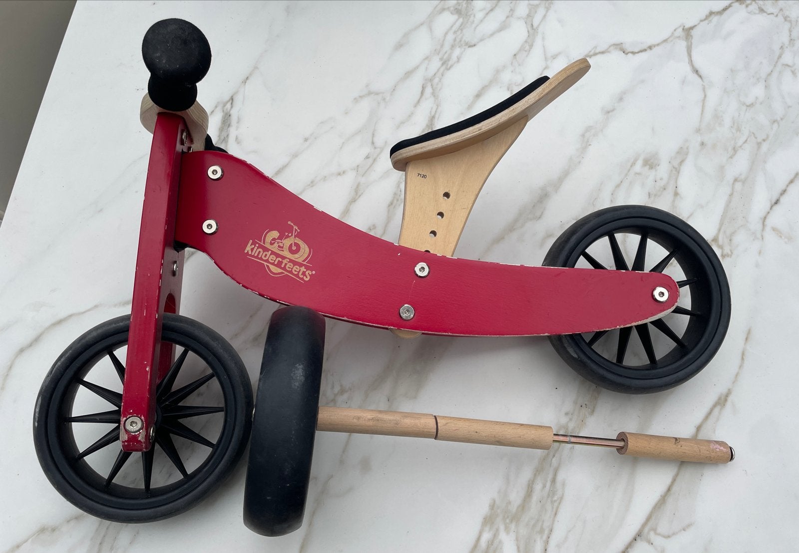 Kinderfeets houten loopfiets - Rood, Ophalen, Gebruikt, Minder dan 16 inch