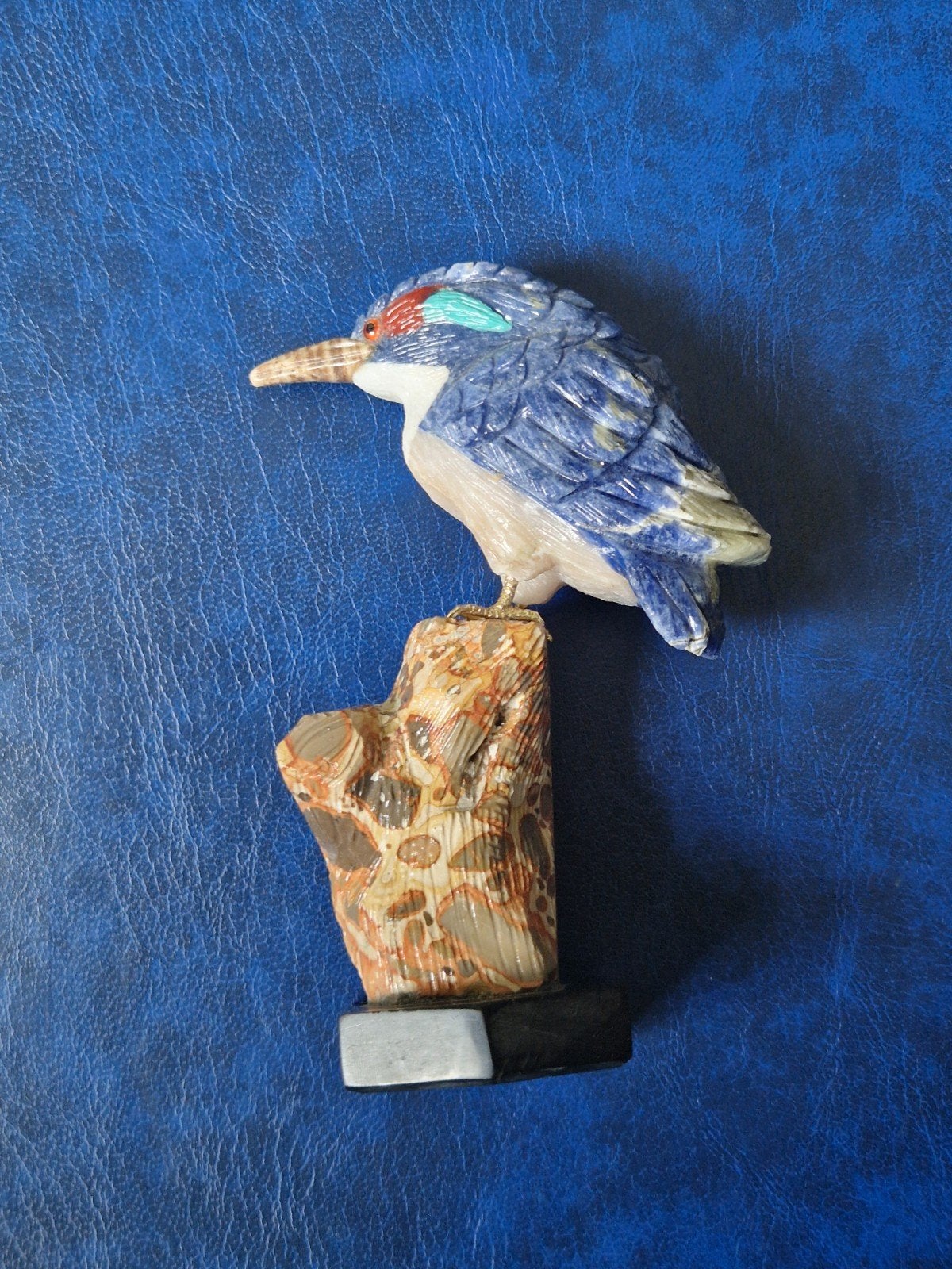 IJsvogel uit verschillende mineralen, Verzamelen, Ophalen of Verzenden, Mineraal