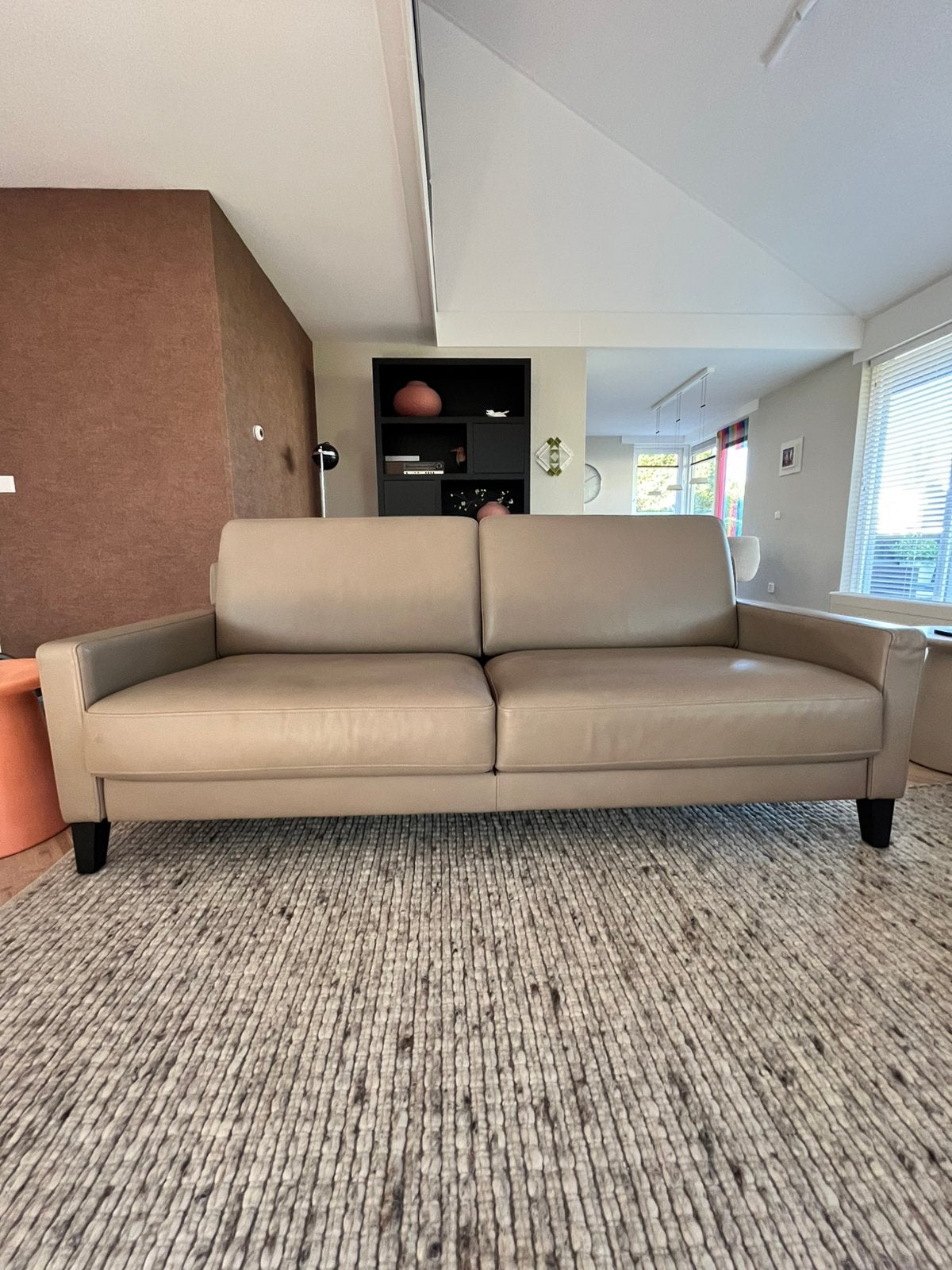 Tweezits leer design Rolf Benz Ego, Huis en Inrichting, Banken | Bankstellen, Ophalen, Design, 150 tot 200 cm, Tweepersoons