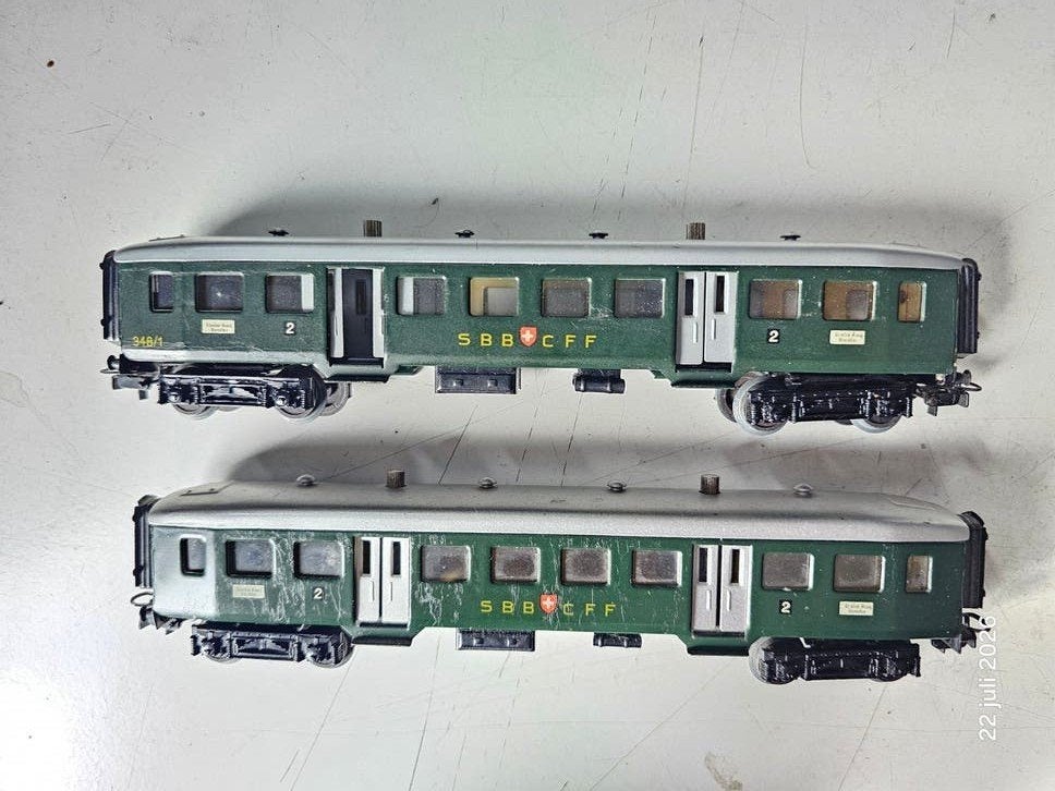 Märklin H0 Wagons 348/1 en 4015 - 2 stuks in nette staat, Hobby en Vrije tijd, Wisselstroom, Gebruikt, Wagon, Ophalen of Verzenden