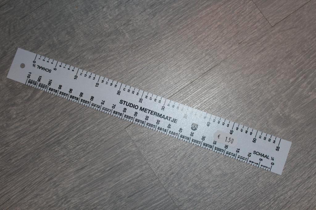 Studio metermaatje kleermakers schalenliniaal 30 cm #1475, Ophalen of Verzenden, Nieuw, Overige typen