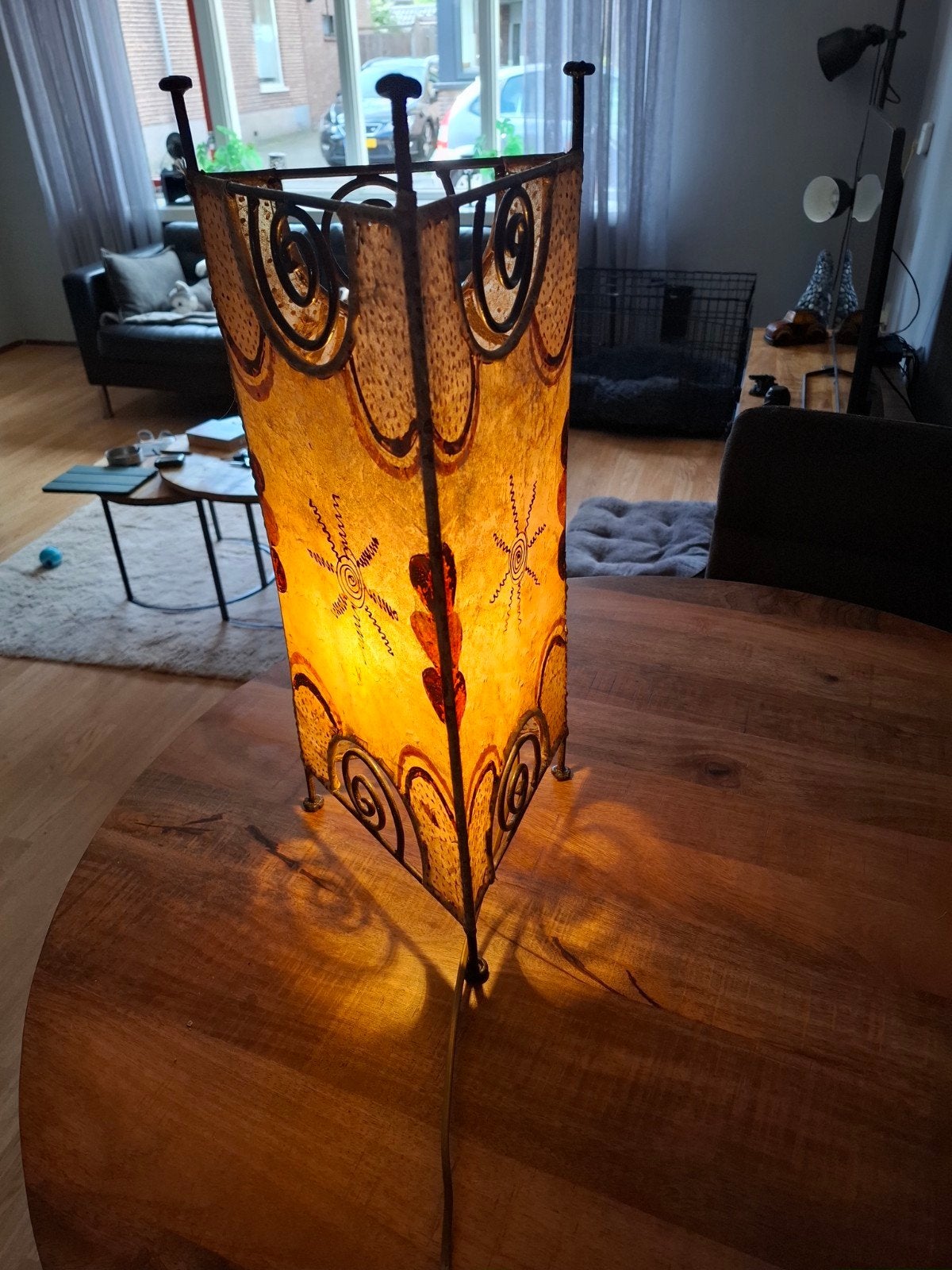 tafel lamp, Ophalen