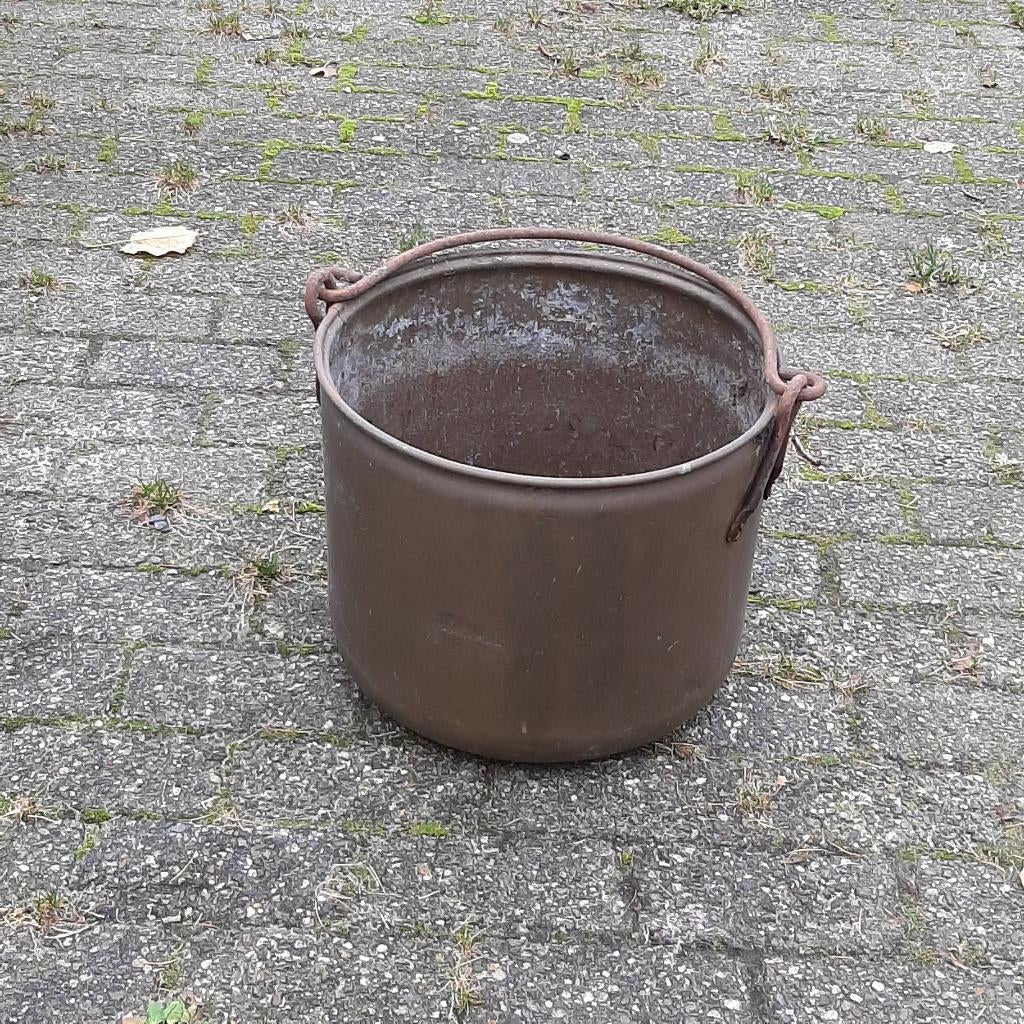 Grote koperen ketel / kookpot ø 37 cm., Ophalen, Koper