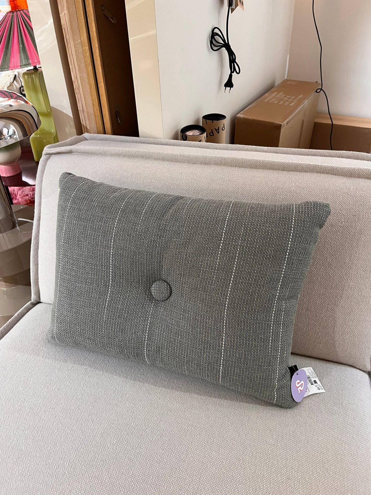 HAY Dot cushion/ kussen, Grijs/ groen, Overige merken, Info@hay.com, Nieuw, Ophalen of Verzenden