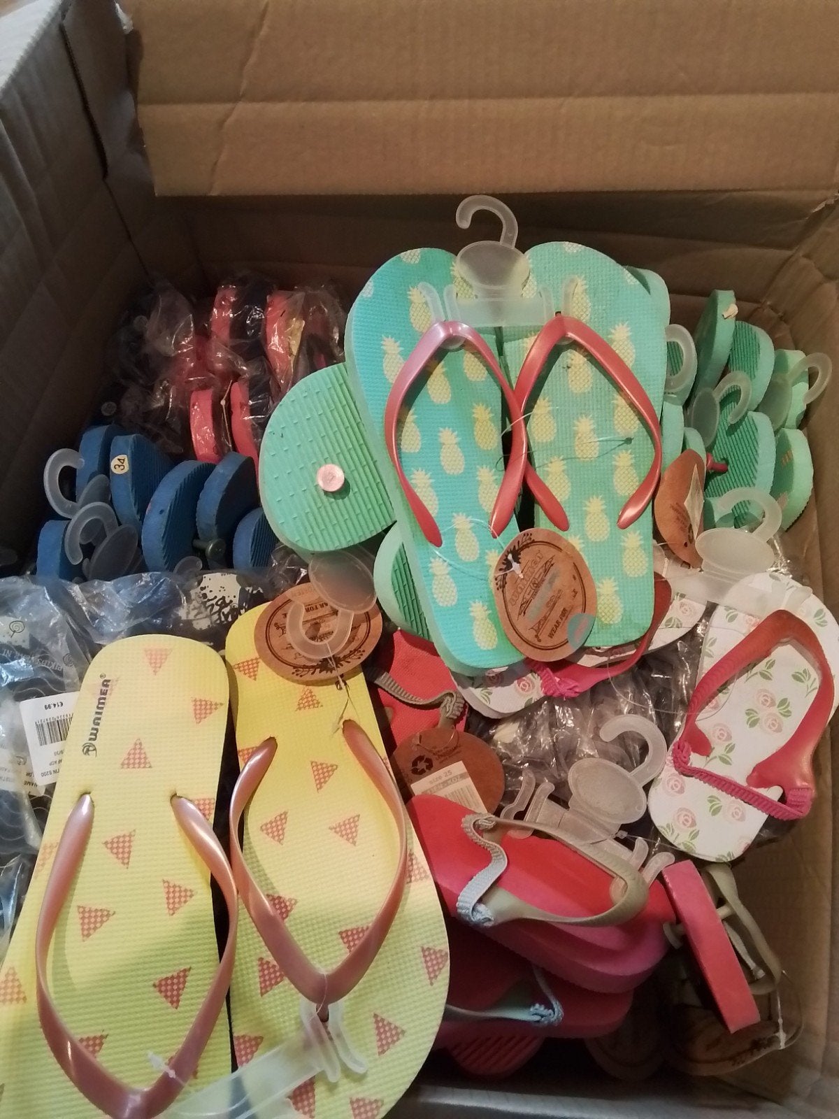 Partij teenslippers Nieuw, Ophalen of Verzenden, Nieuw, Jongen of Meisje, Sokken