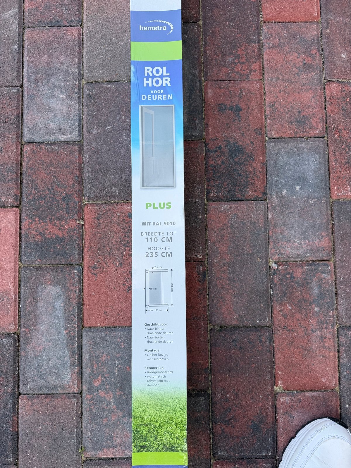 Nieuwe Hamstra Rolhordeur Wit RAL 9010 (110x235 cm), 215 cm of meer, Hordeur, Nieuw, Ophalen