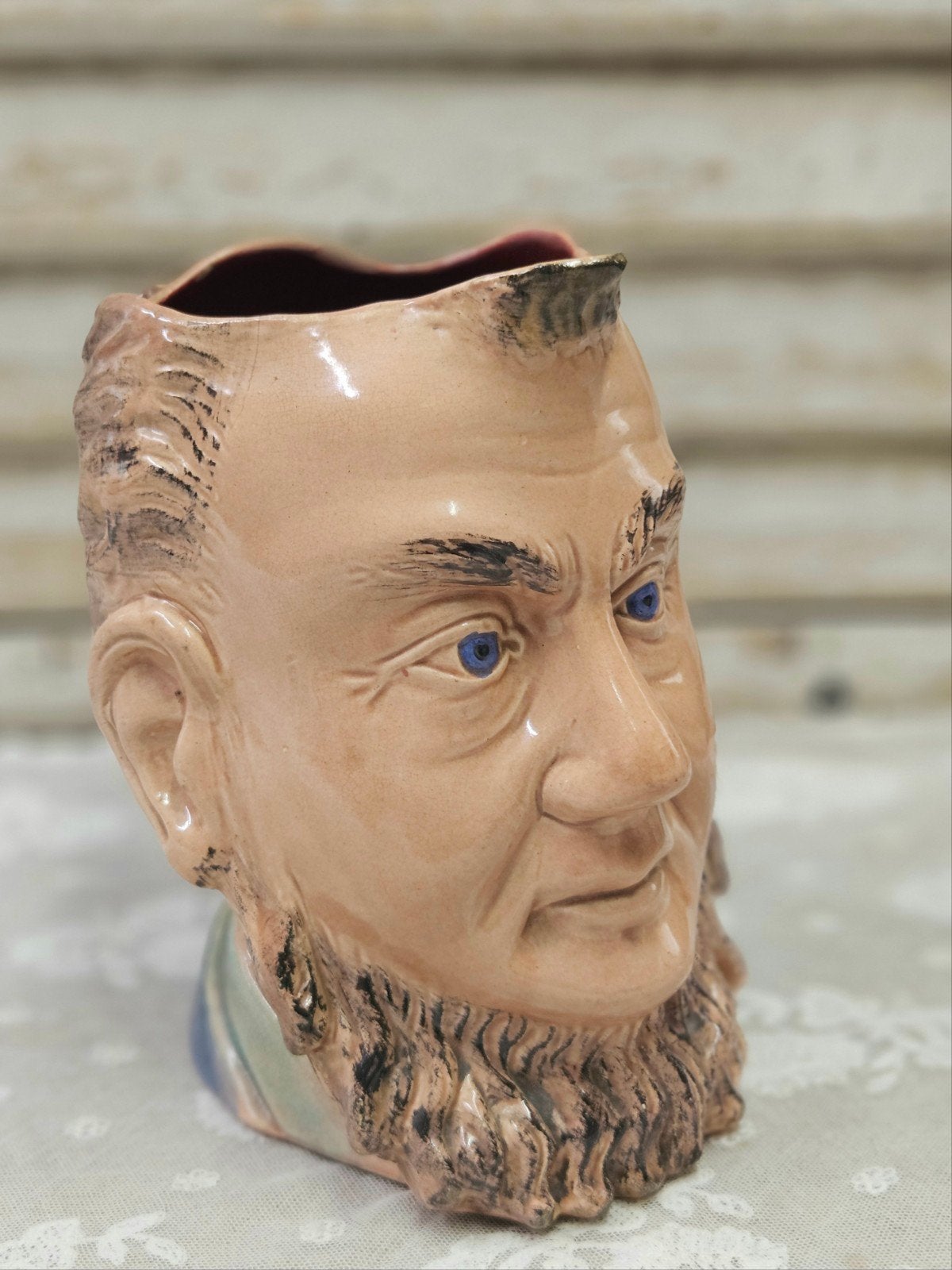 barbotine majolica kan Paul Kruger, Antiek en Kunst, Ophalen of Verzenden